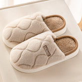 Plush Slippers Winter For Women Indoor Floor Bedroom Home Slipper Warm Solid House Shoes Men Couple